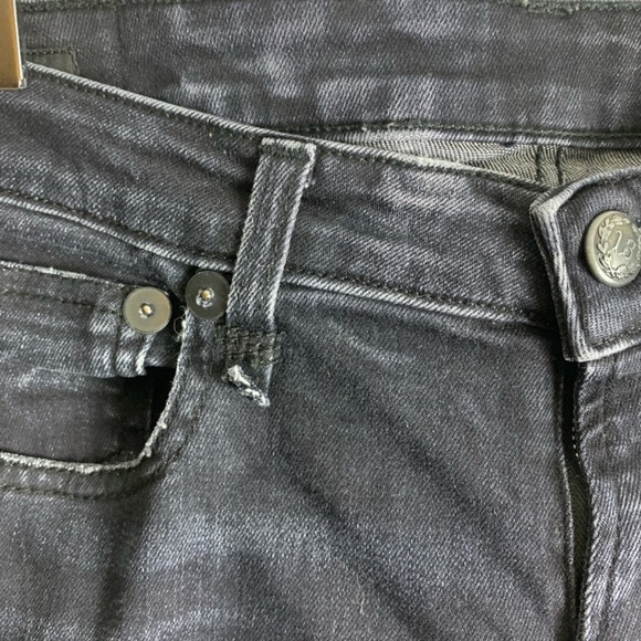 R-13 Black Marble Low-Rise Skinny Jeans - Picture 6 of 13